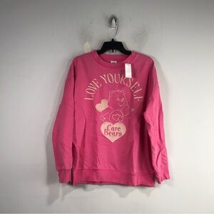 Character Care Bears Valentines Love Yourself Sweatshirt, Women's Size M - Pink
